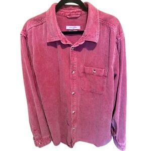 Urban Outfitters Mens Corduroy Button Down Work Shirt Long Sleeve Large